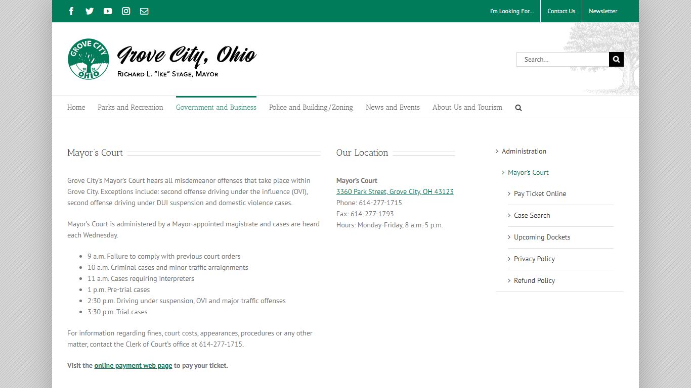 Mayor’s Court – Grove City, Ohio