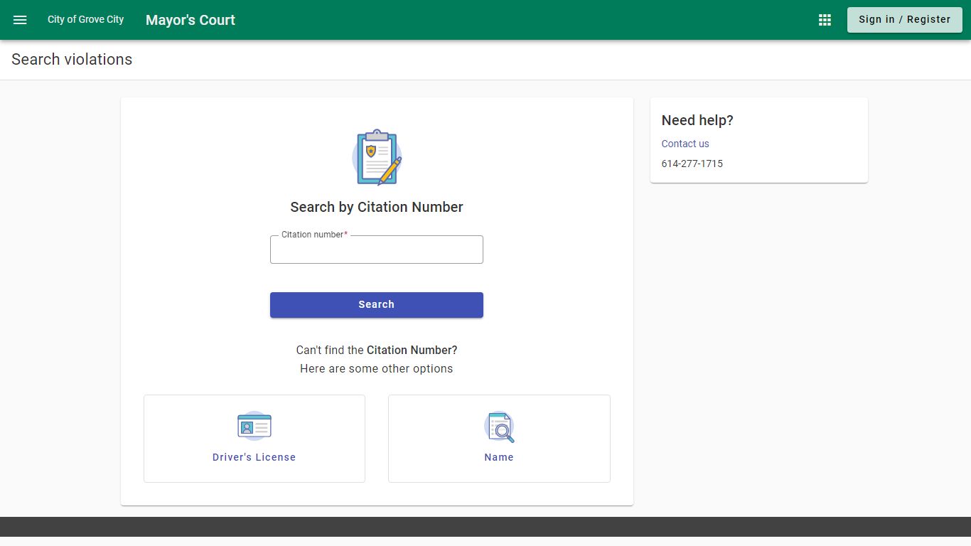 Search - Search violations - Mayor's Court - City of Grove City ...