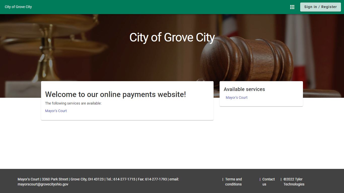 City of Grove City - Municipal Online Services